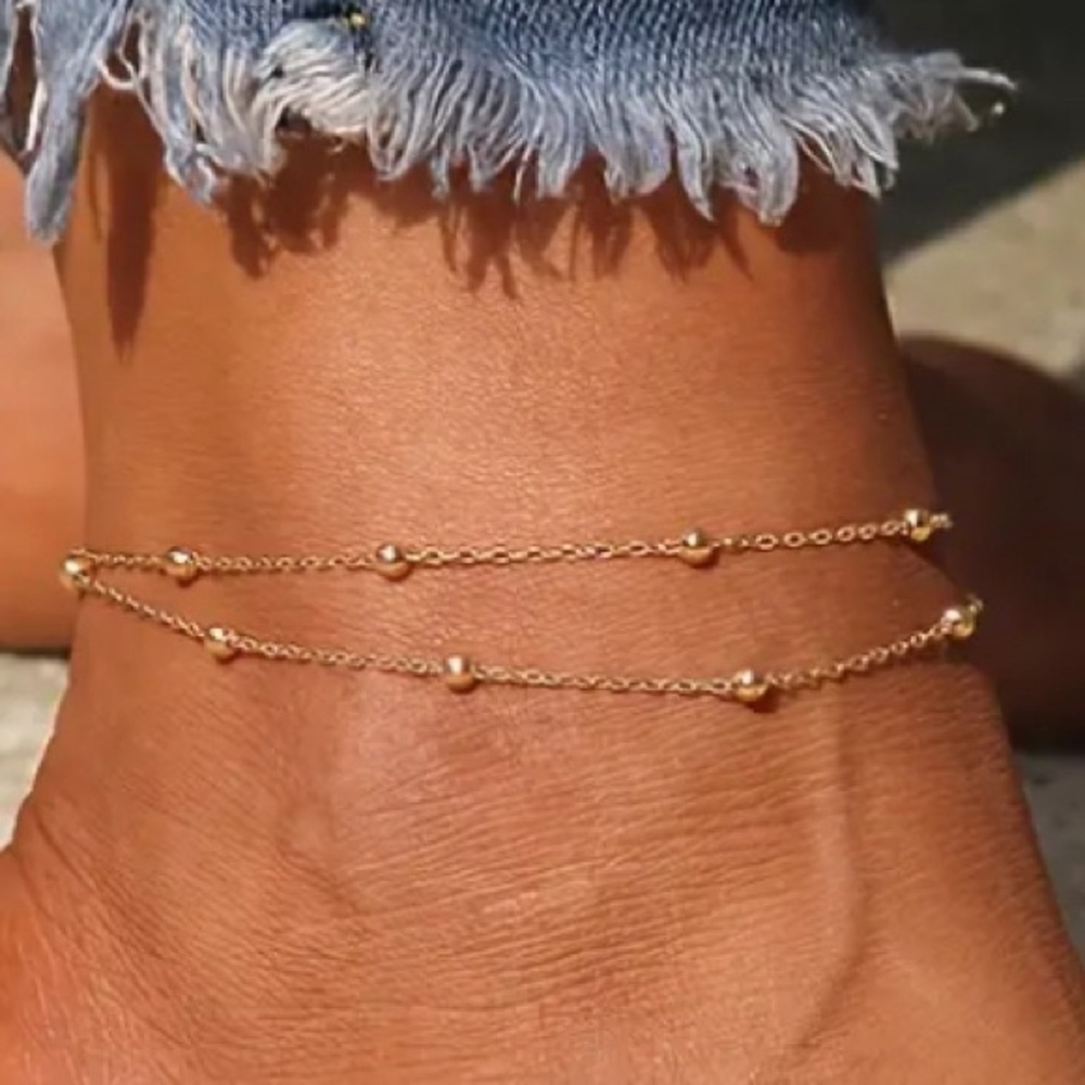 BOGO! The Monroe Anklet Ankle Bracelet in Gold color NEW Boutique - Picture 2 of 5